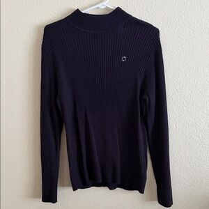 Chase bank unisex Navy Ribbed Sweater